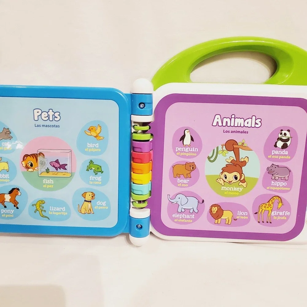Leap Frog Learning Friends 100 Words Book English Spanish Works‎ See Video